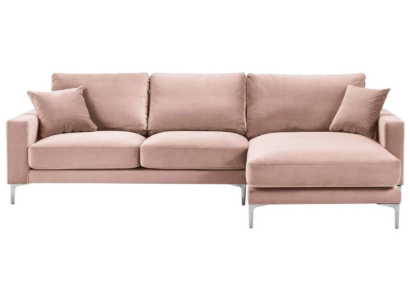 Pink Corner sofa Fabric Living room Design Couches Upholstery Sofa Sofas Corner suite new