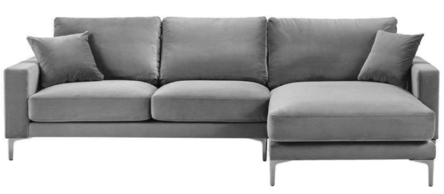 Living room Corner sofa Gray xxl Big Creative Furniture Textill Fabric Chesterfield Sofas