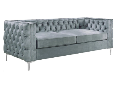 Turquoise chesterfield couch luxury velvet fabric couch sofa set buttons upholstery new