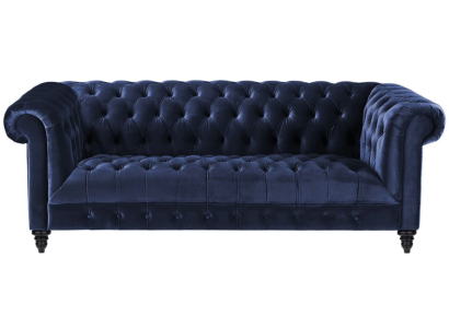Navy Blue Three Seater Fabric Chesterfield Design Couches Upholstery Sofa 220cm new Navy Blue Three Seater Fabric Chesterfield Design Couches Upholstery Sofa 220cm new