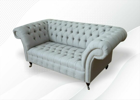 Chesterfield 2 Seater Living room Couch Sofa Upholstery Textile Fabric Suite new