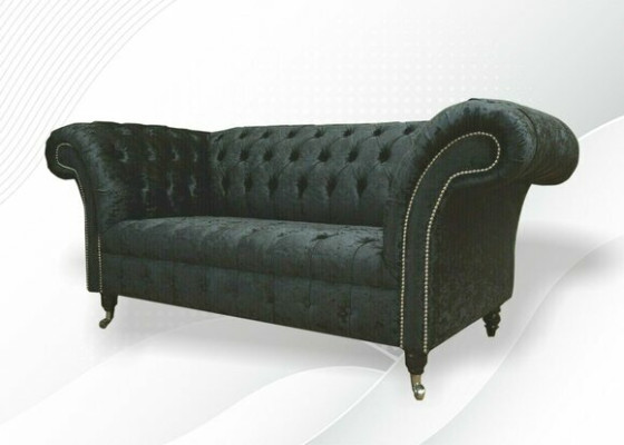 Chesterfield Velvet Club Couch Upholstery 2 Seater design Textile Sofas Couches