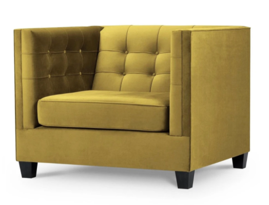 Armchair Chesterfield Textile Fabric Beige Creative Furniture new Living room