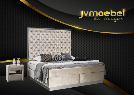 Box spring bed Bed 2x Bedside table 3 pcs. Bedroom Set Furniture Luxury Beds new