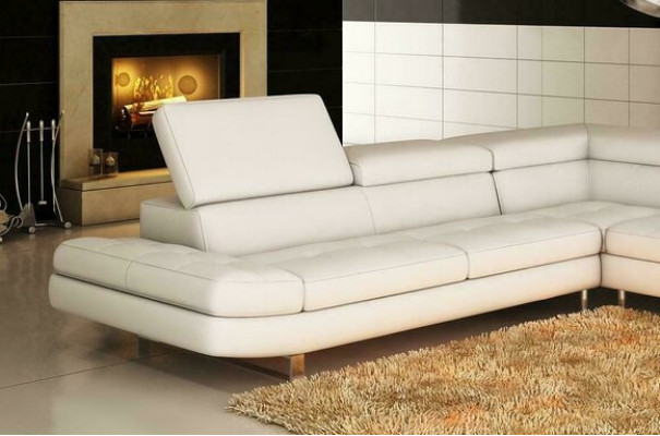 Modern corner sofa leather sofa L-shape upholstery designer corner suite
