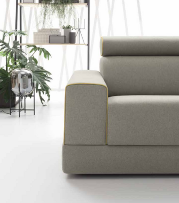 Design Gray Sofa 3 Seater Living room Fabric Couch Sofa Upholstery Sofas alfitalia