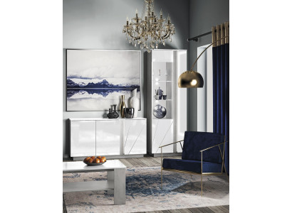 Living room furniture Set Design Sideboard Coffee table Chest of drawers Display case 3pcs