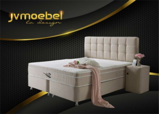 Edel Boxspring Bed 3-piece Set Bedside table Beds Furniture Luxury Bedroom