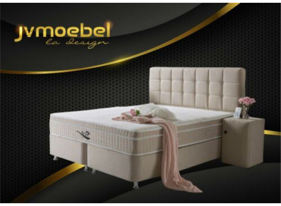 Edel Boxspring Bed 3-piece Set Bedside table Beds Furniture Luxury Bedroom