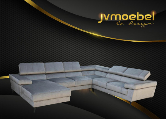 Corner sofa U-shape Living landscape Upholstered corner Textile Corner suite Sofas Couches new