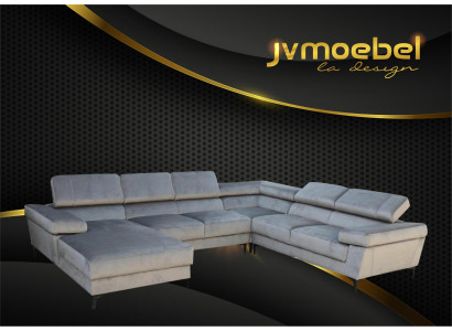 Corner sofa U-shape Living landscape Upholstered corner Textile Corner suite Sofas Couches new