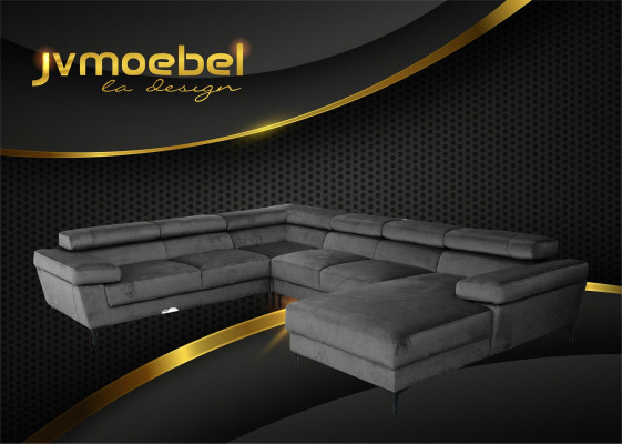 Corner sofa U-shape Living landscape Upholstered corner Textile Corner suite Sofas Couches new