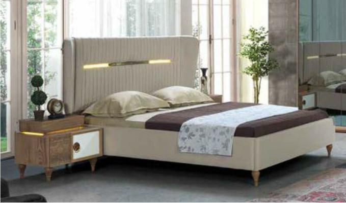 Design Bedroom 5 pcs. Set Bed Bedside tables Chest of drawers Wardrobe Complete