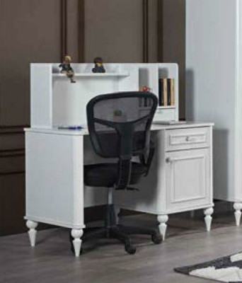 Modern elegance: White bedroom set on delicate legs