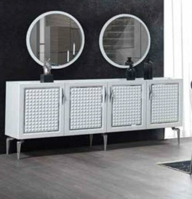 Designer Dining set 8-piece Dining table Chair Chest of drawers Mirror Dining tables Wood