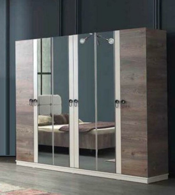 Complete's Bedroom Bed Stool Dressing table Wardrobe Bedside table 5 pieces.