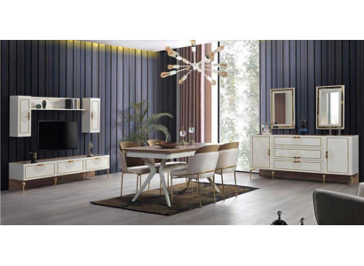 Dining room Suite Dining table 4x Chair Chest of drawers Group Table 8pcs. set