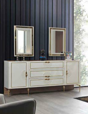 Dining room Suite Dining table 4x Chair Chest of drawers Group Table 8pcs. set