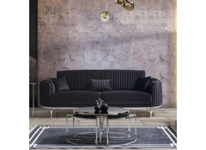 Luxury Three Seater Modern Couch Upholstery Furniture Black Couches Sofas