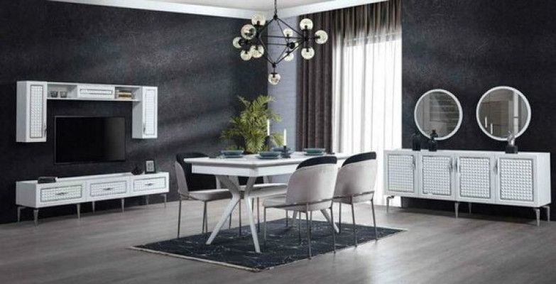 Console table Mirror Sideboard Set Italian style xxl Chests of drawers