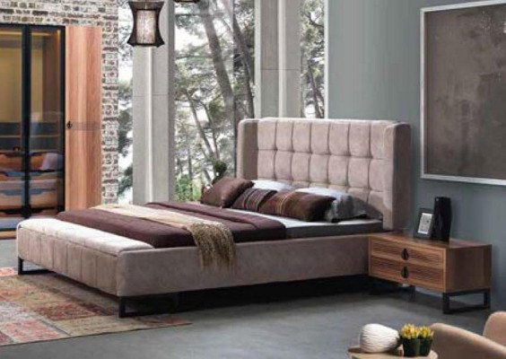 Bed Double bed Beds Furniture Furnishings Bedroom Design Fabric