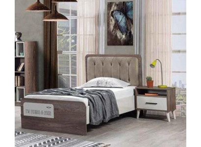 Wood Bed Single Beds Childrens room Youth Room Upholstery Furniture