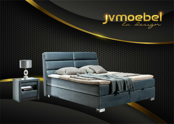 Bed Textile 2x Bedside table 3 pcs. Bedroom Set Furniture Luxury Modern Beds new