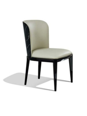 Dining table 6x Chairs Dining room Leather Table Chair Round Modern Design Furniture