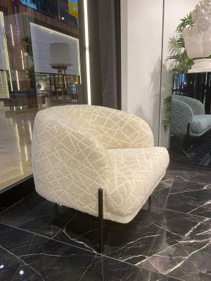 Modern armchair living room furniture textile furniture single seater stylish luxury