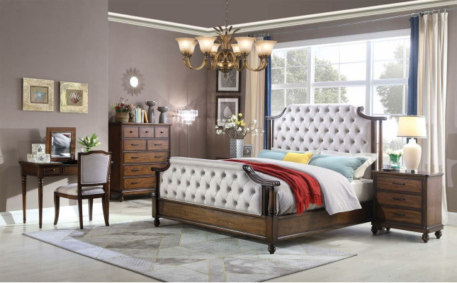 Design Bedroom 6 pcs. Bedroom Complete Set Bed Bedside table Chest of drawers new