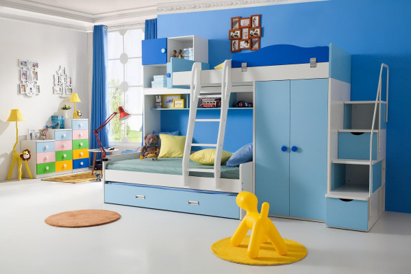 Beds Loft bed Real Wood Children & Youth Room New Double Deck Bed Bunk