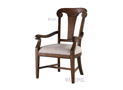 Classic r Chair Dining room chair Wood brown Armrests Armchair Recliner Chairs