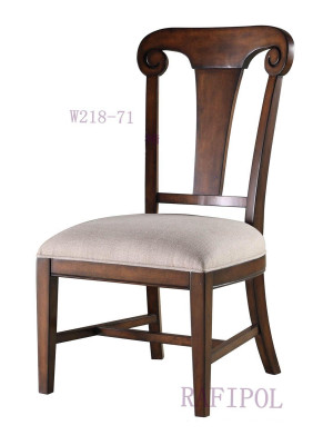 Luxury Design Upholstery Chair Chairs Seat Dining room Wood Textile Armchair Real wood new
