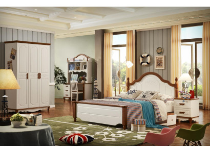 Complete Set Bed Bedside table Wardrobe Designer Bedroom Furniture new 5 pieces
