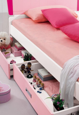 Set Table Bed Wardrobe Chest of drawers 4pcs Complete Youth Room Childrens room