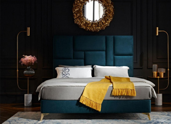 Bed 2x Bedside table 3 pcs. Bedroom Set Design Group Suite