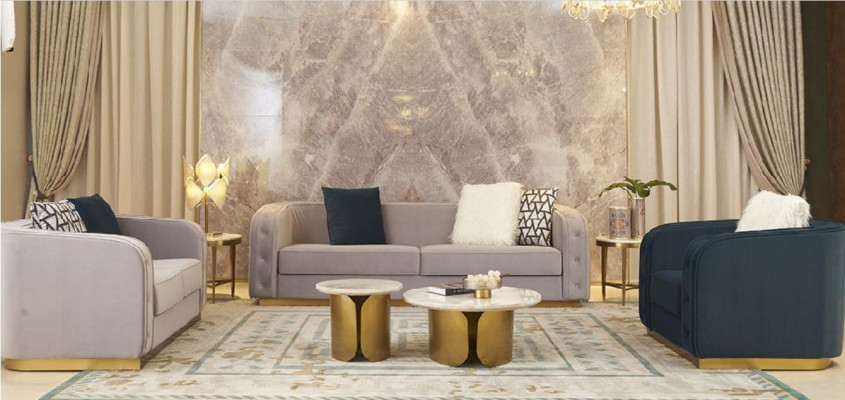 Sofa set 3+2+1 Seater Set Design Sofas Upholstery Couches Textile Modern Relax