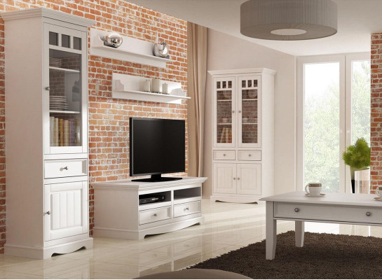 Living room Set Wall shelf Chest of drawers Sideboard Wall units Display case Country house 4 pieces. new