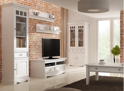 Living room Set Wall shelf Chest of drawers Sideboard Wall units Display case Country house 4 pieces. new