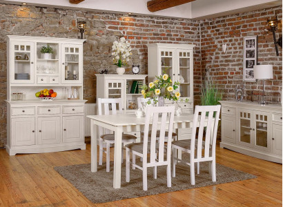 Dining room Design Furniture Country House Chair Group Table +4xChairs 5pcs. Set suite