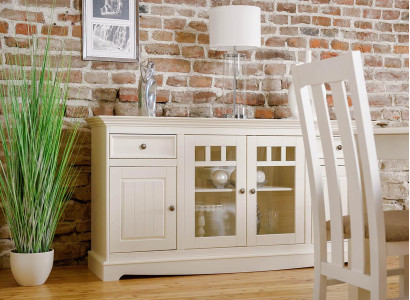 Classic Chest of drawers Country House Sideboard White Buffet Wardrobe Living room