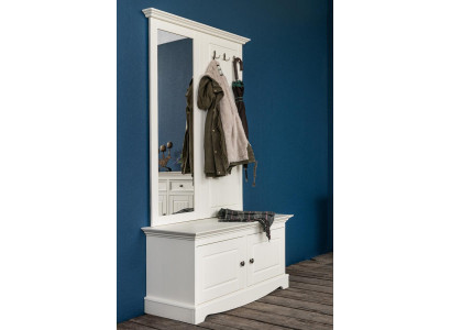 Country house farmer's coat rack, wooden stand, wardrobe, shoe cabinet, 2 pieces. Cabinets