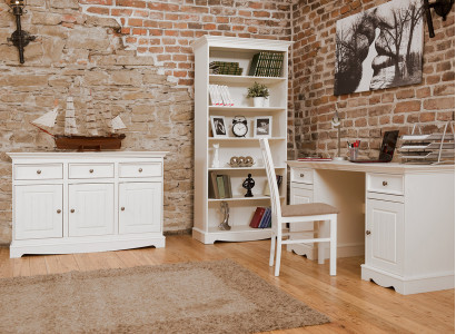 Landhfrom  Desk Furniture Study room Office furniture Real wood Office Table White