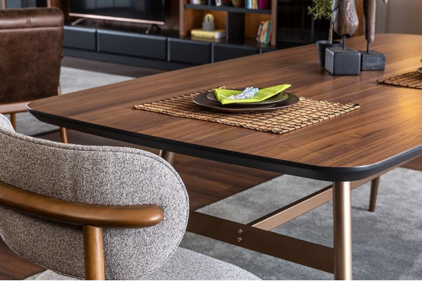 Dining set Dining room Dining table Chairs Sideboard Set 7-piece Wood Brown new