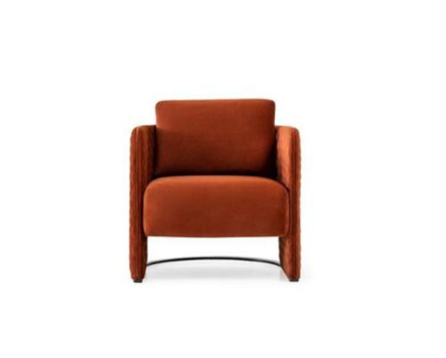Armchair Wing Chair Cocktail Chair Seater Modern Fabric Red Design Seat
