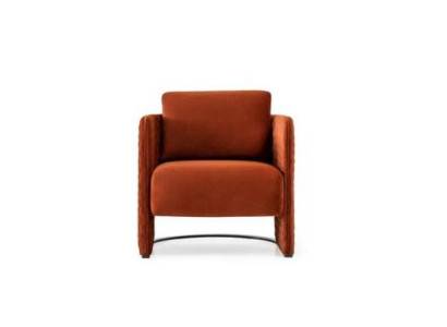 Armchair Wing Chair Cocktail Chair Seater Modern Fabric Red Design Seat