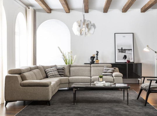Modern Corner sofa Taupe L-shape Sofa Living Room Furniture Corner sofa Luxury new