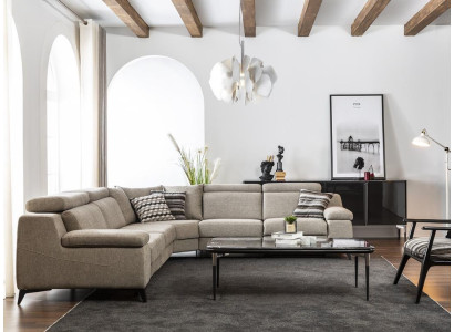 Modern Corner sofa Taupe L-shape Sofa Living Room Furniture Corner sofa Luxury new