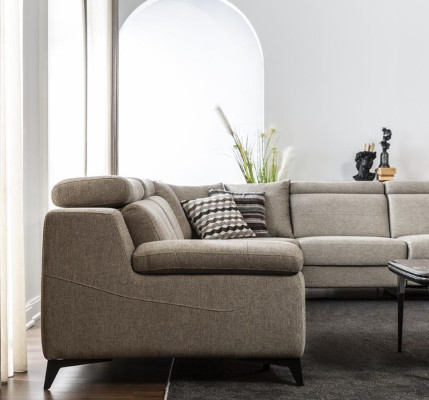 Modern Corner sofa Taupe L-shape Sofa Living Room Furniture Corner sofa Luxury new