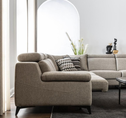 Modern Corner sofa Taupe L-shape Sofa Living Room Furniture Corner sofa Luxury new